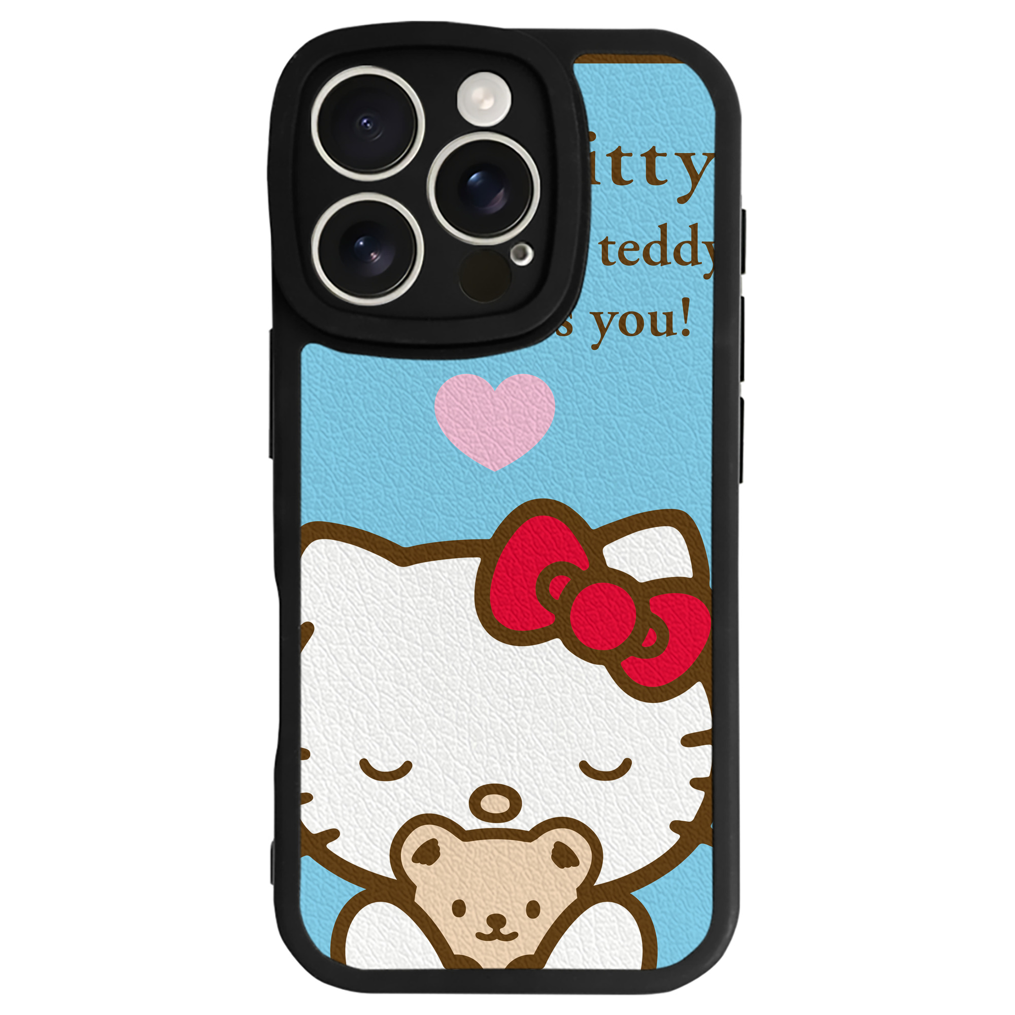 （画像用） Hello Kitty ハローキティ 【iPhone 16シリーズ対応】シリコンスマホケース（レザー調） 材質：シリコン